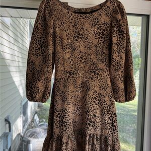 Anthropologie Maeve Leopard Print Women's Dress
